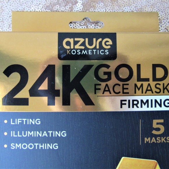 Azure Cosmetics 24k Face Masks, Set of 5 - Picture 3 of 4